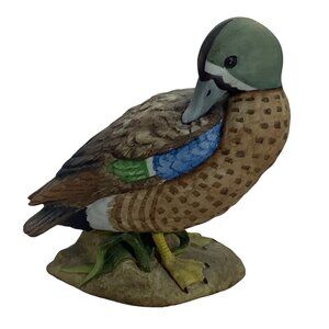 Vtg Gorham Gallery Bird Vignette Collection Blue Winged Teal Drake Duck Figurine
